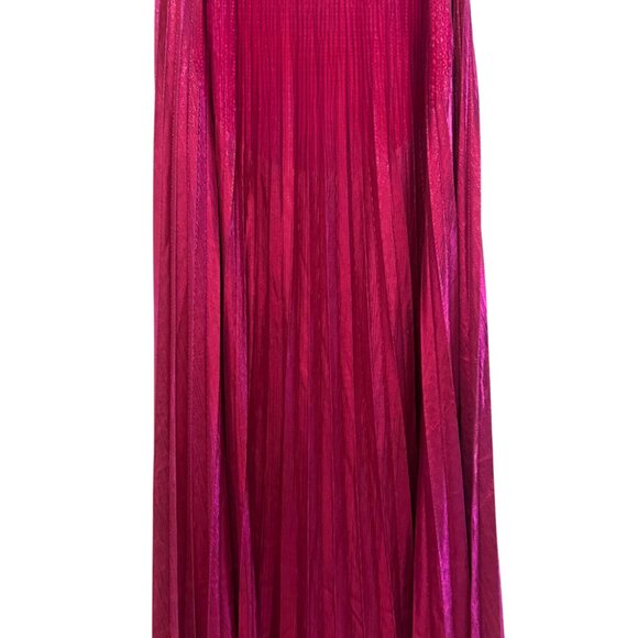 Pleated Metallic Midi Skirt - Picture 2 of 5